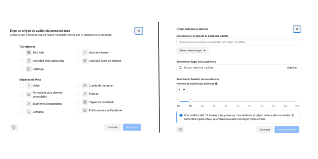 Audiencias Facebook