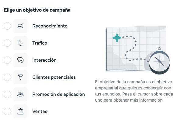 Objetivo campaña Facebook Ads