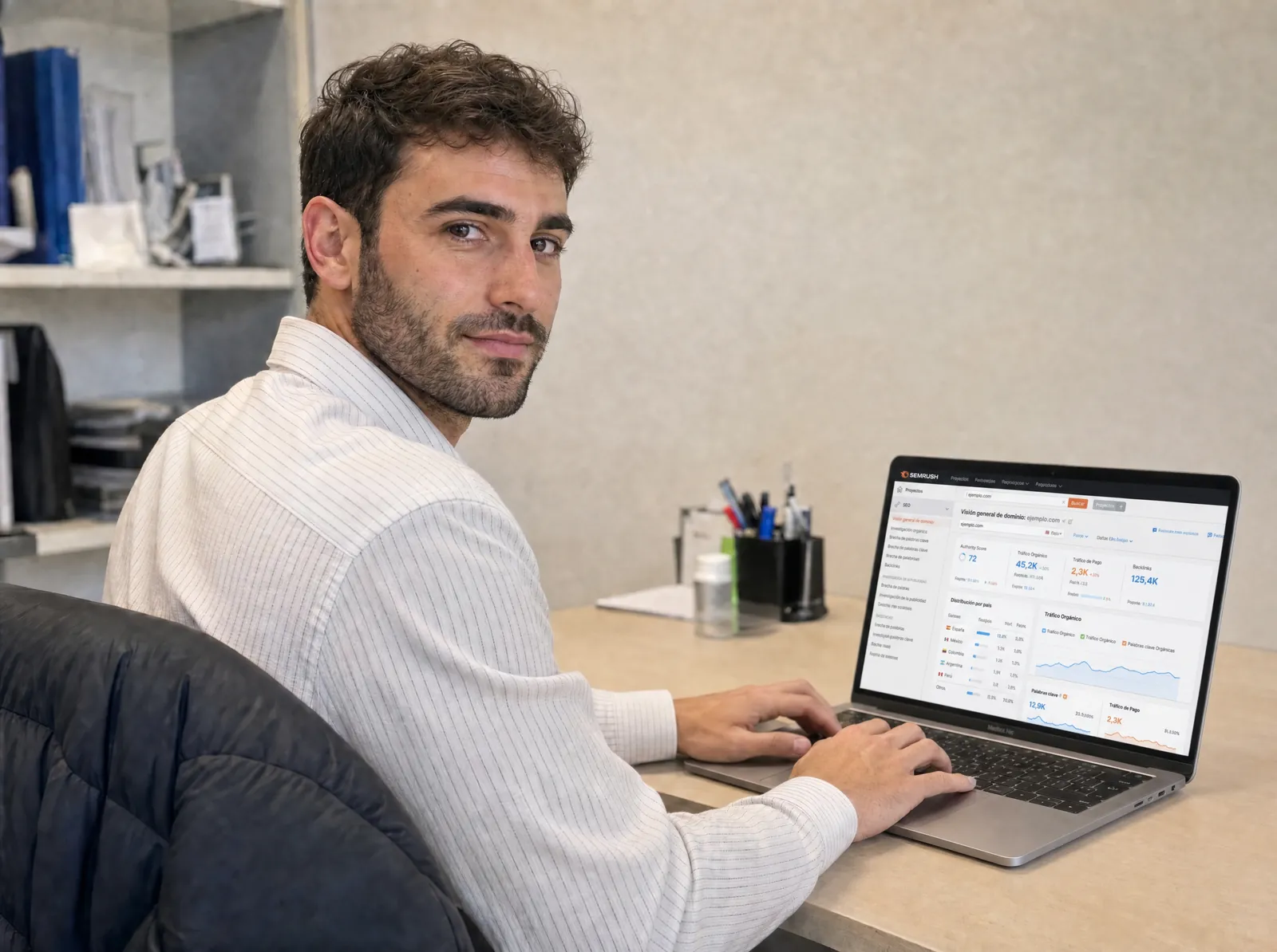 Análisis de posicionamiento orgánico de una web de cliente en Semrush